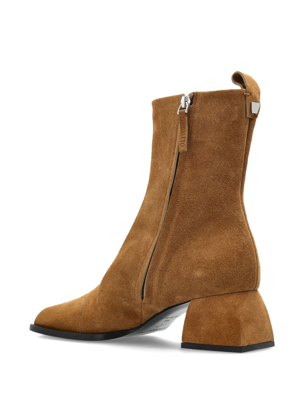block-heel suede boots - 4