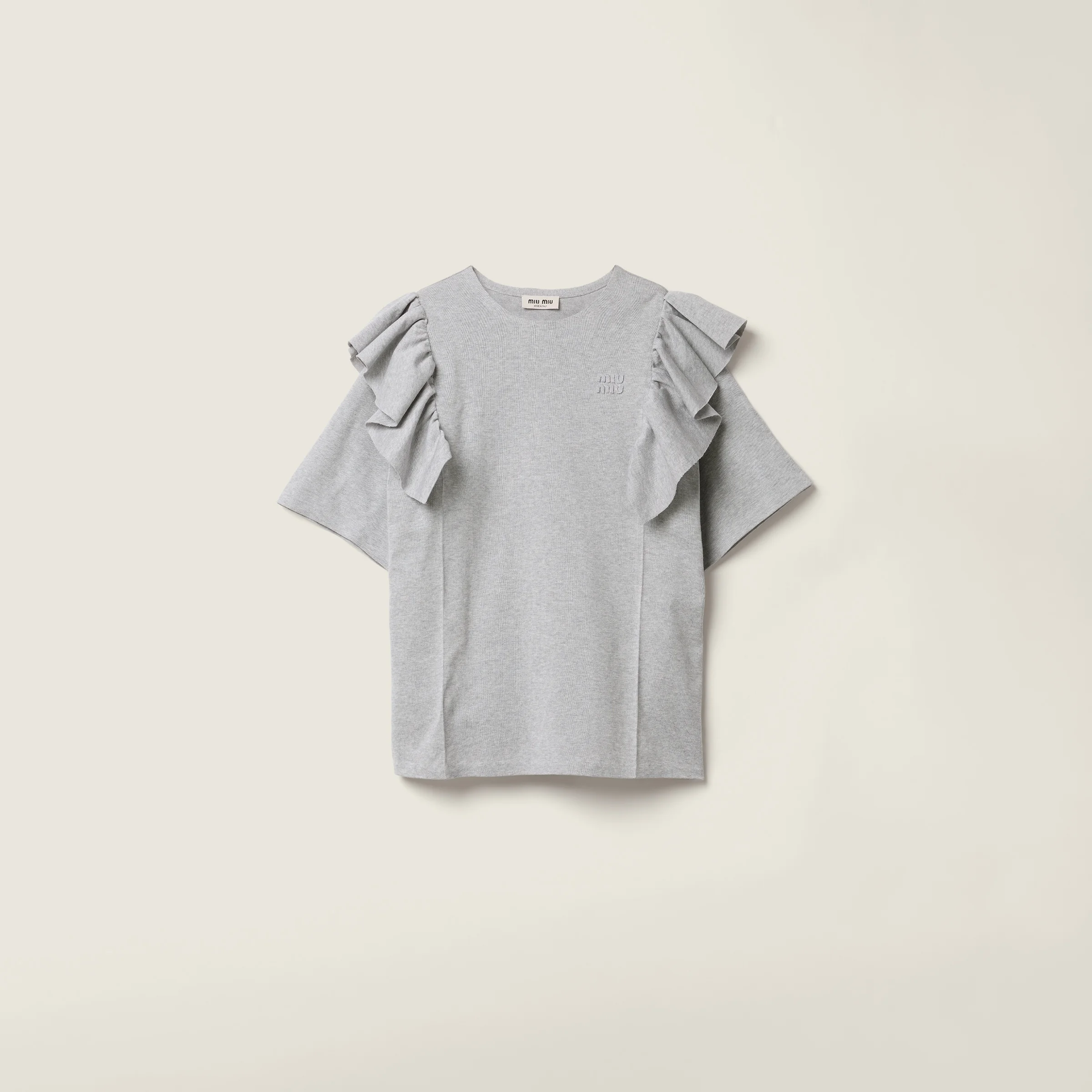 Cotton crew-neck dress - 1