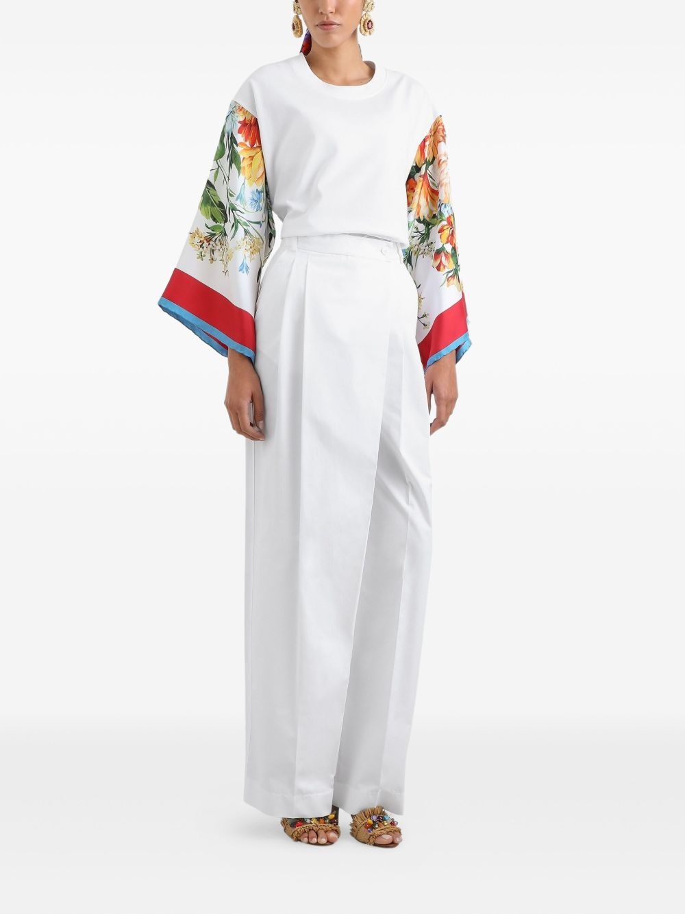silk-sleeve t-shirt - 2