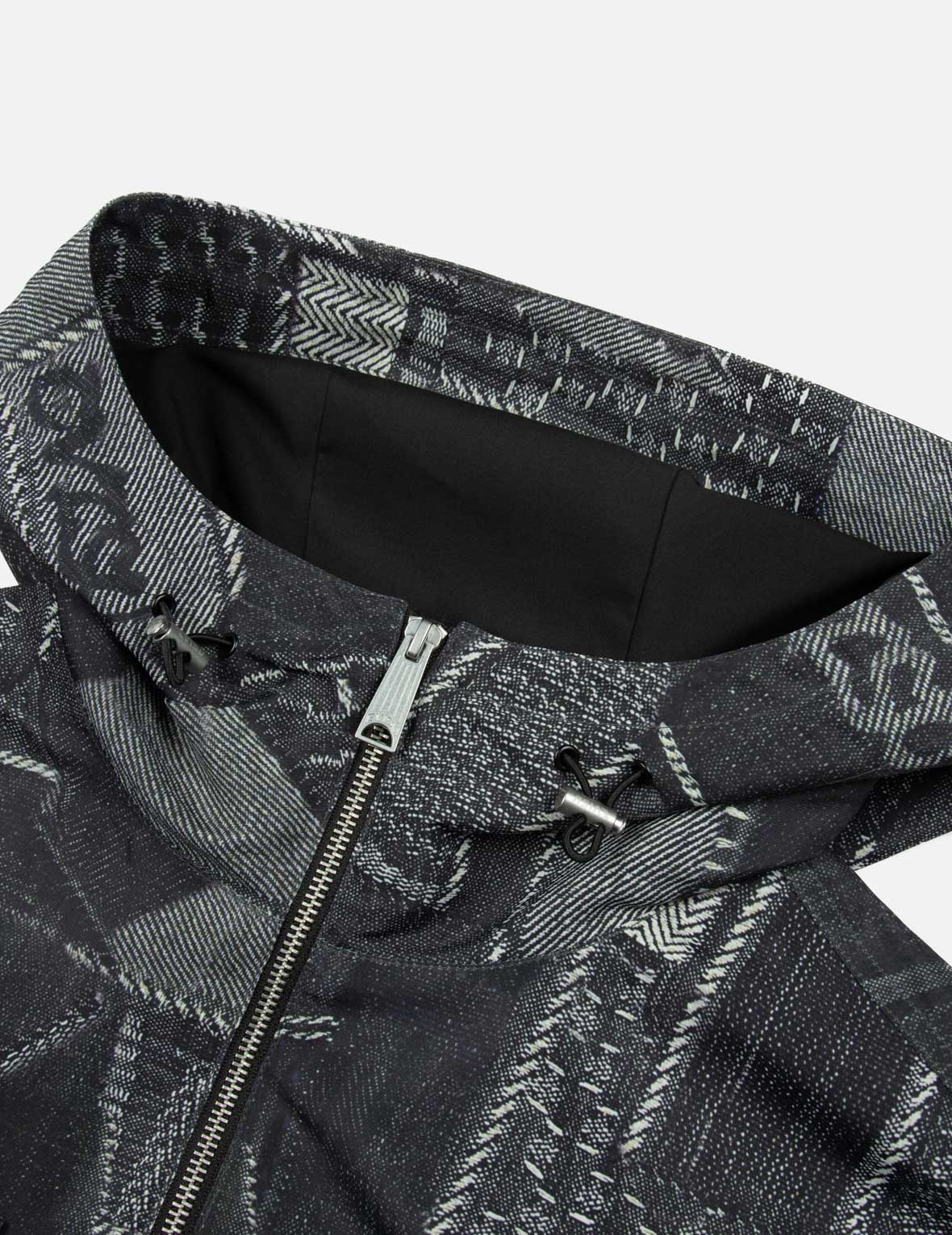 WHEEL OF WISDOM AND SEAGULL EMBROIDERY REGULAR FIT DENIM JACKET - 9