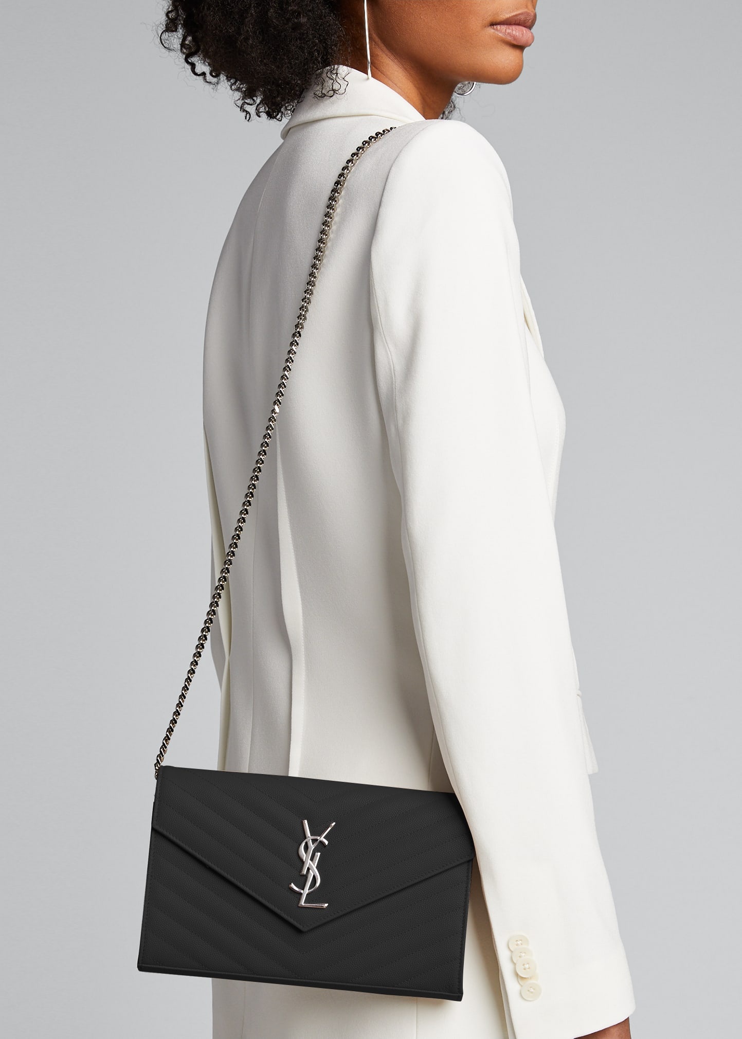 Monogram Large Grain de Poudre Calfskin Wallet on Chain - 2