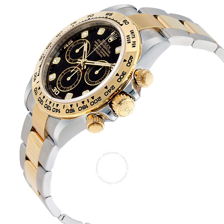 Rolex Cosmograph Daytona Black Diamond Dial Steel and 18K Yellow Gold Men's Watch 116503BKDO - 2
