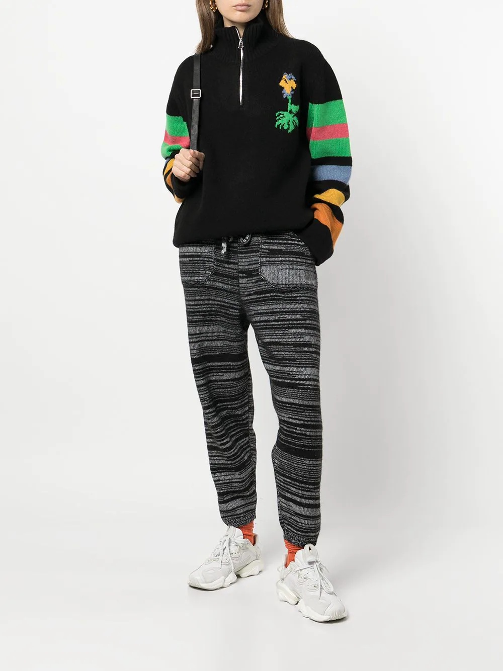 stripe heavy joggers - 3