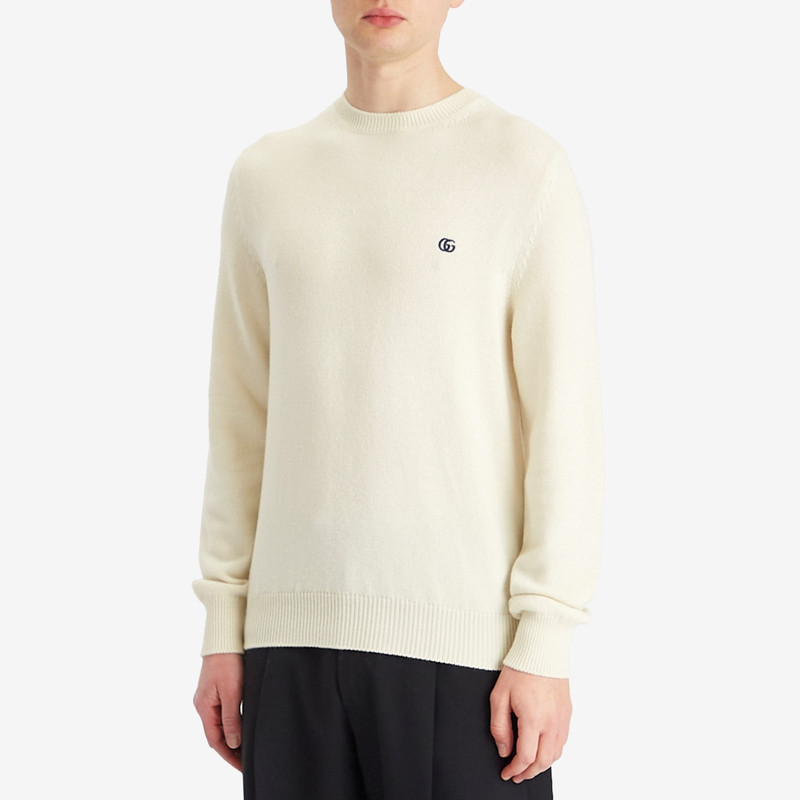 GUCCI Gucci Monogram Wool Cashmere Crew Knit outlook