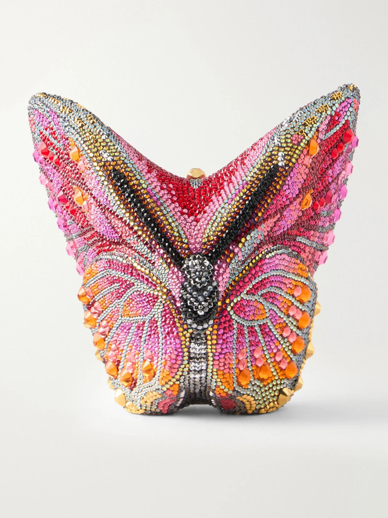 Butterfly Fireclipper Crystal-embellished Gold-tone Clutch - 1