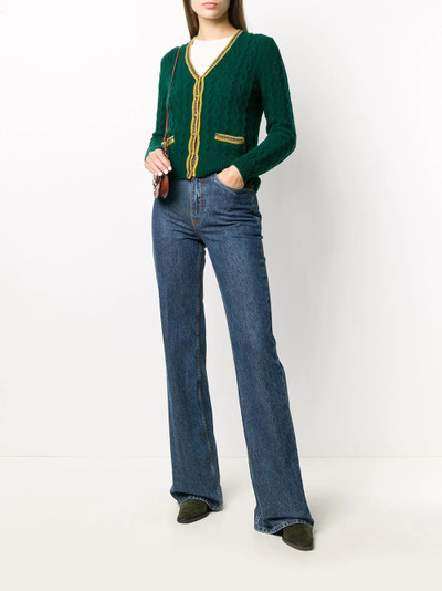 Etro contrast-trimmed wool cardigan outlook