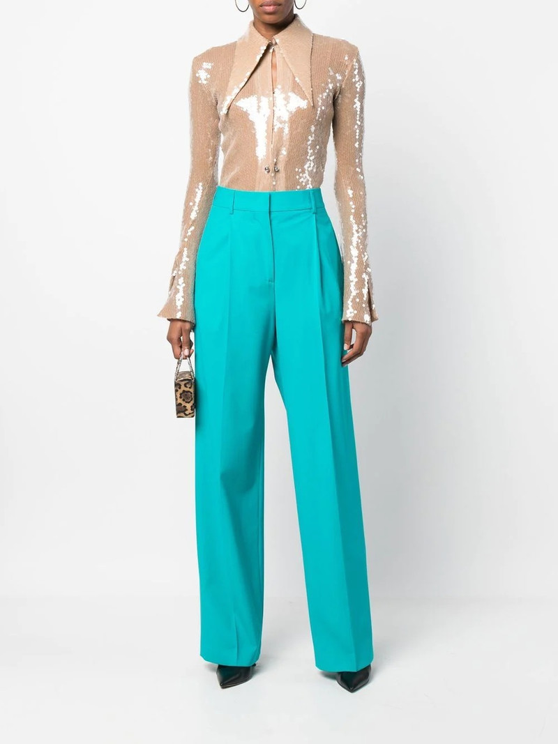 MSGM straight-leg wool trousers outlook