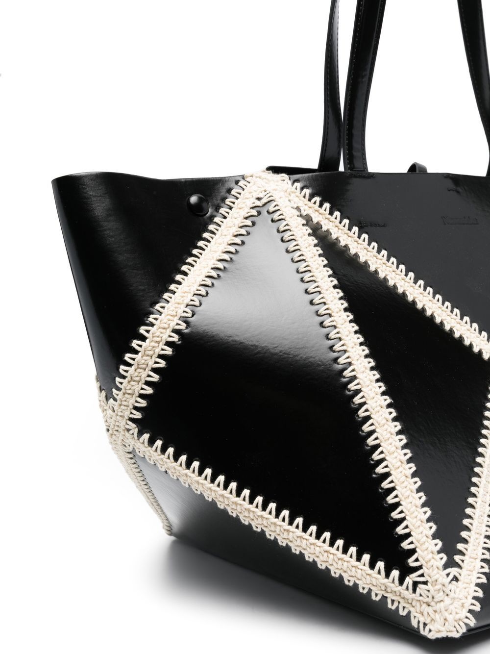 whipstitch-trim detail tote bag - 4