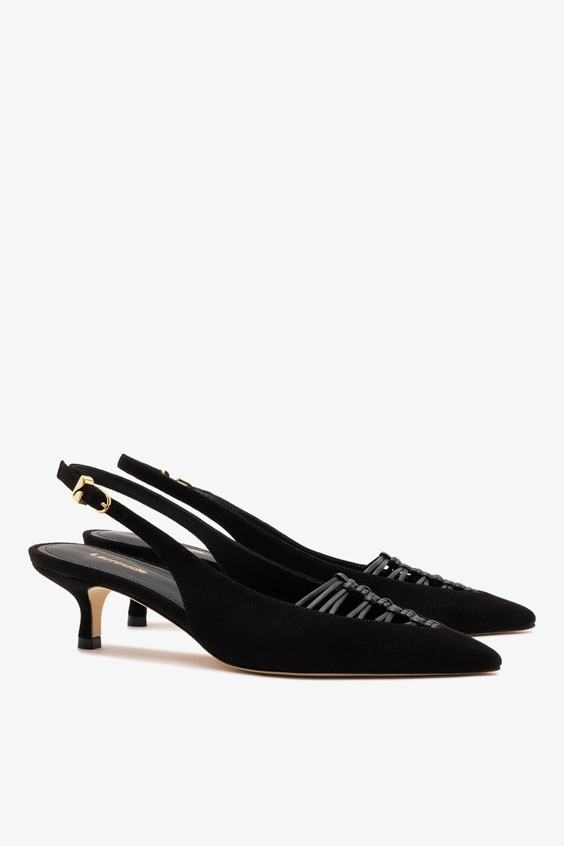 Nara Pump In Black Suede and Leather 3