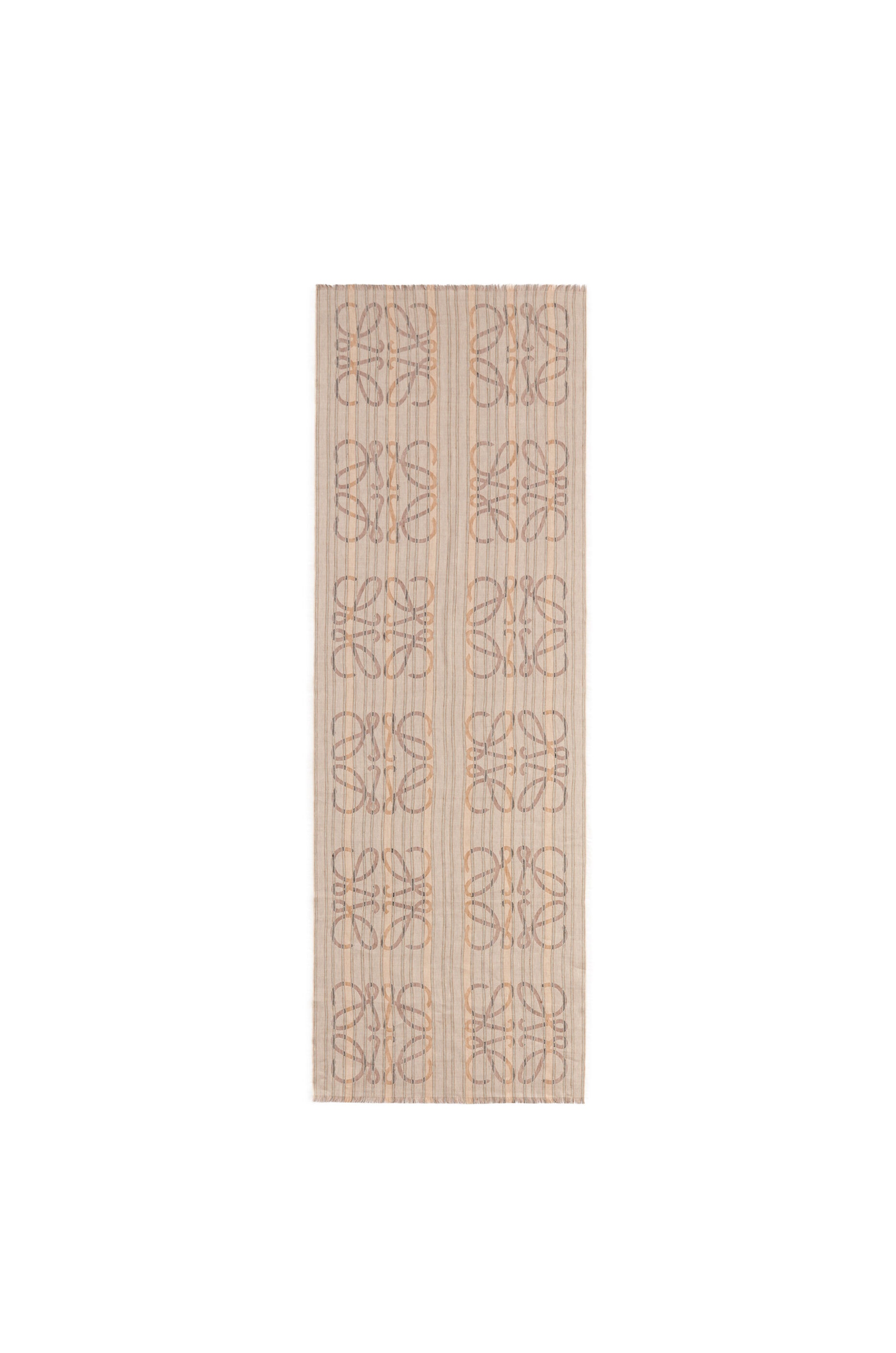 Anagram stripe scarf in linen - 3