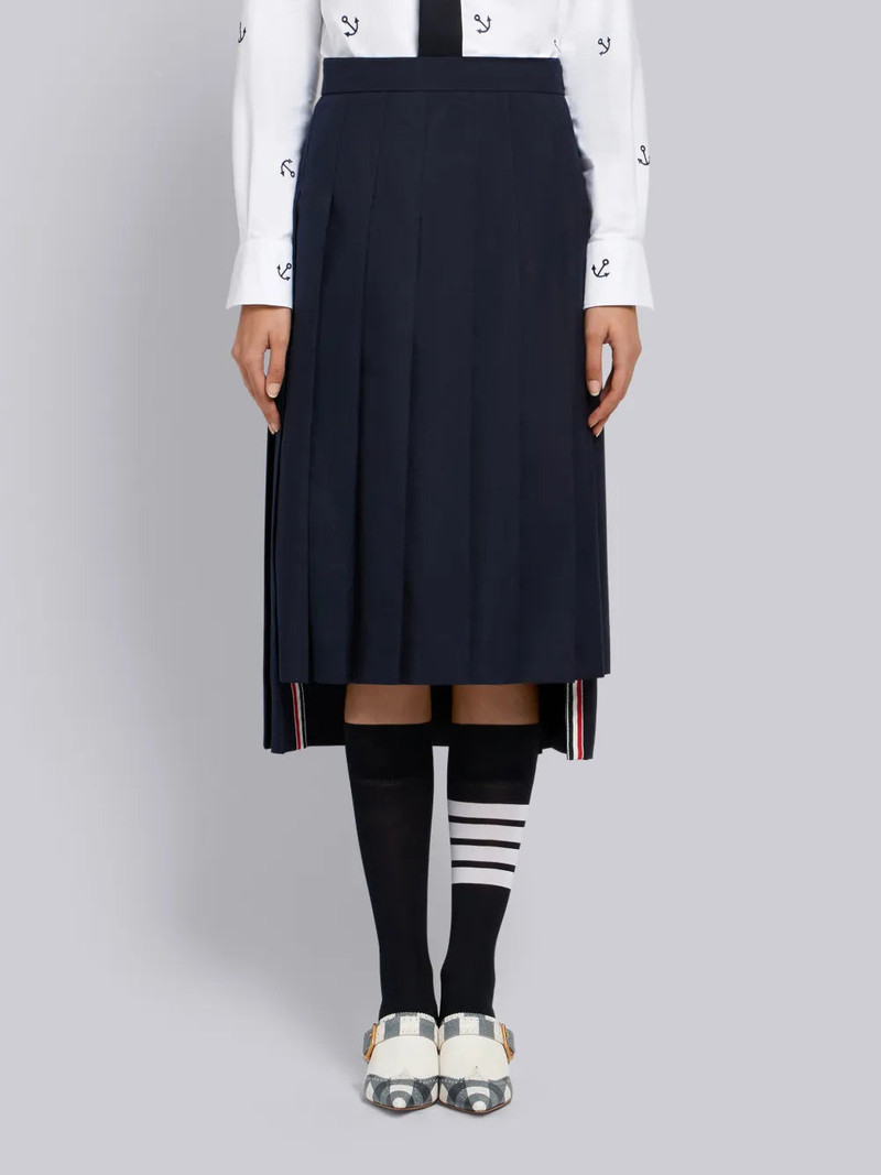 SCHOOL UNIFORM PLAIN WEAVE CLASSIC MIDI PLEATED SKIRT 1