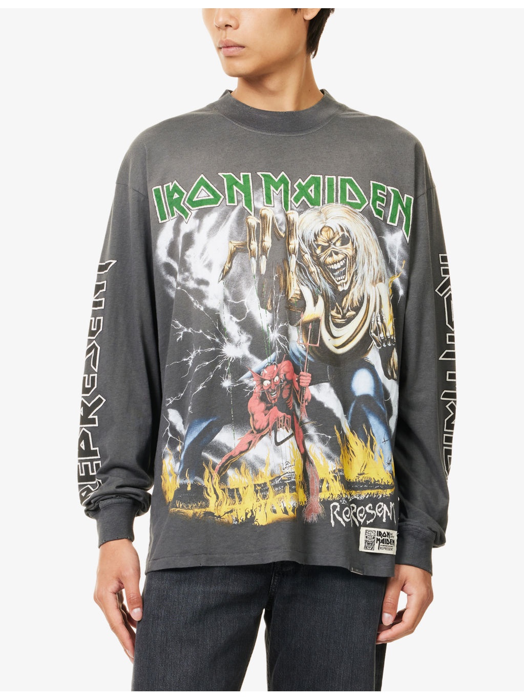 Represent x Iron Maiden Relaxed-Fit Cotton T-Shirt - 3