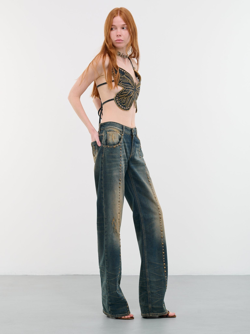 Blumarine Studded Boyfriend Jeans outlook