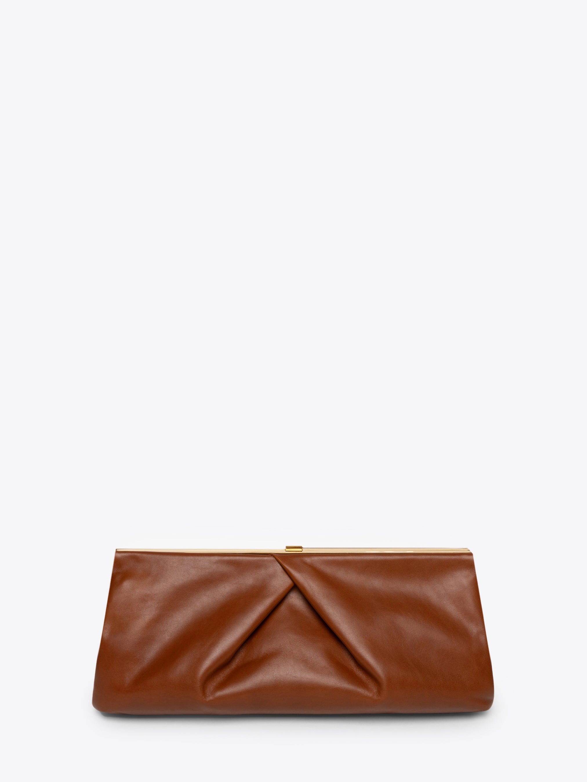 PLEATED LEATHER CLUTCH - 4