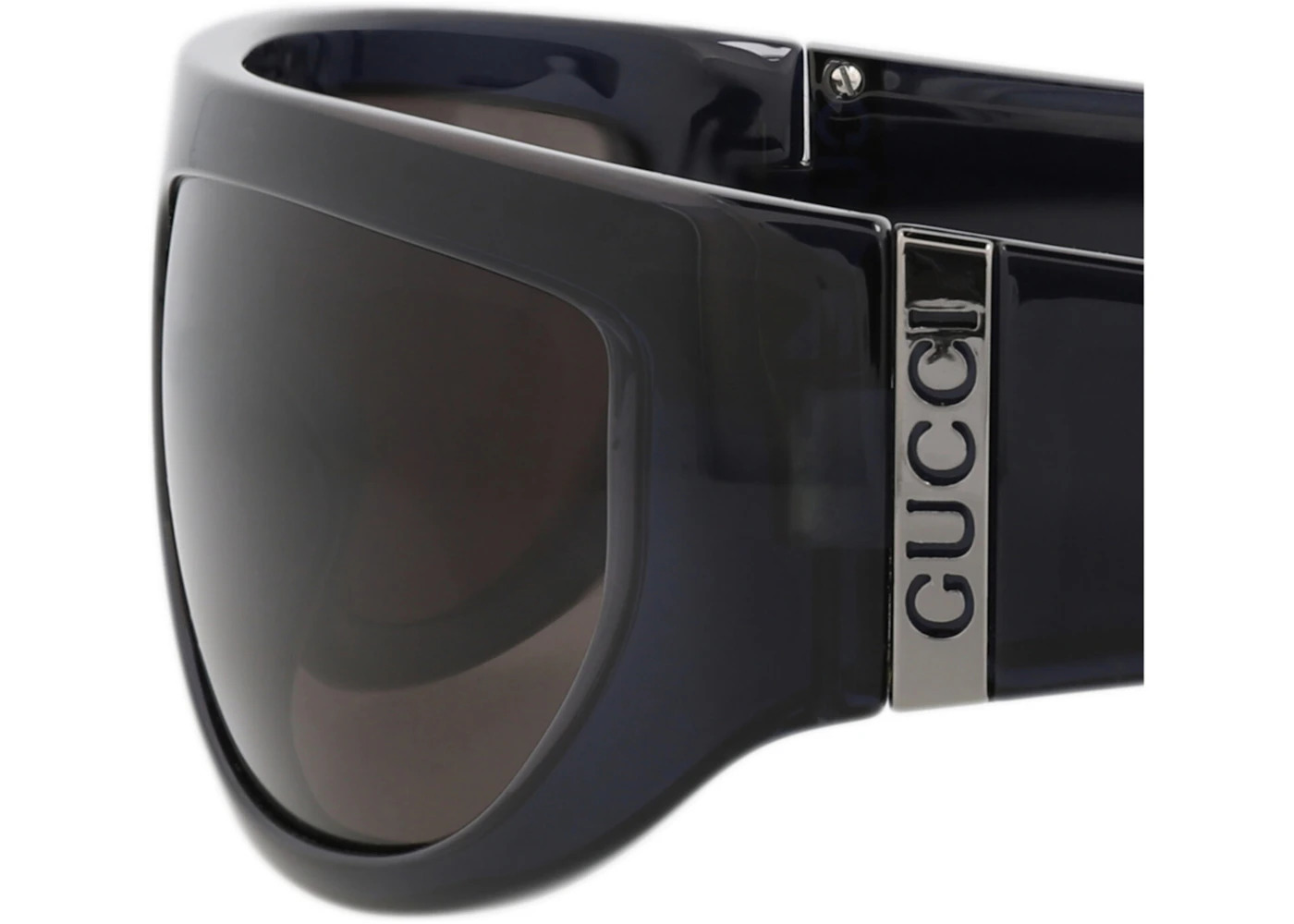 Gucci Shield-Frame Injection Sunglasses Blue Blue Grey (GG1574S-30014845-003) - 4