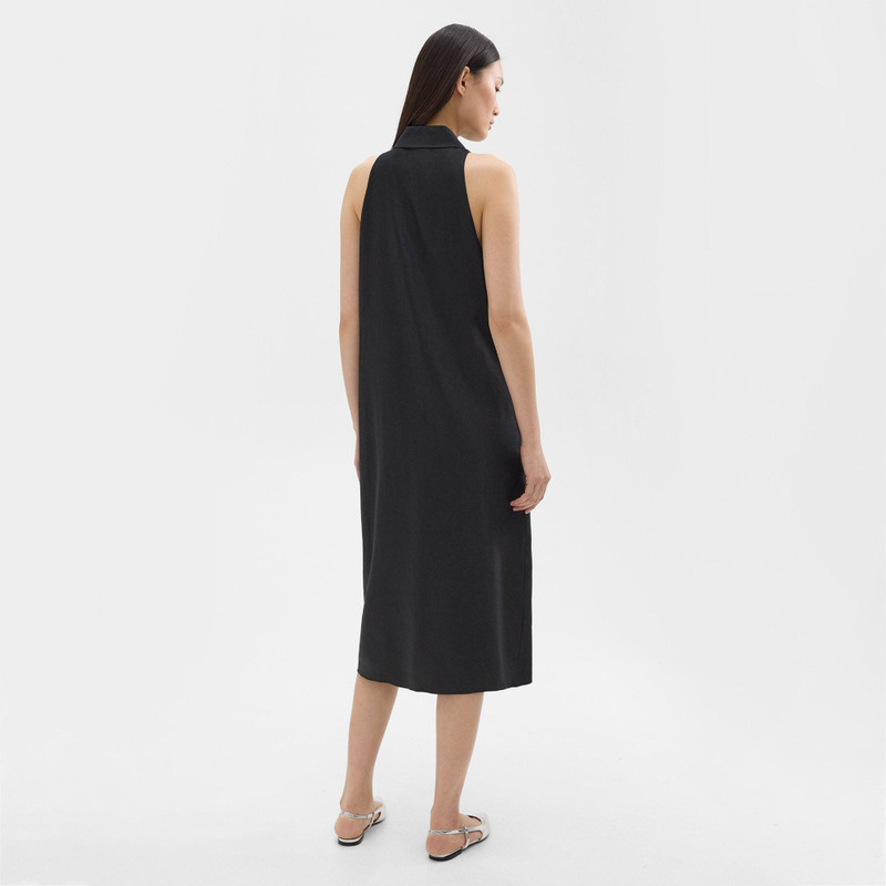 Theory Halter Neck Shirt Dress in Linen-Viscose outlook