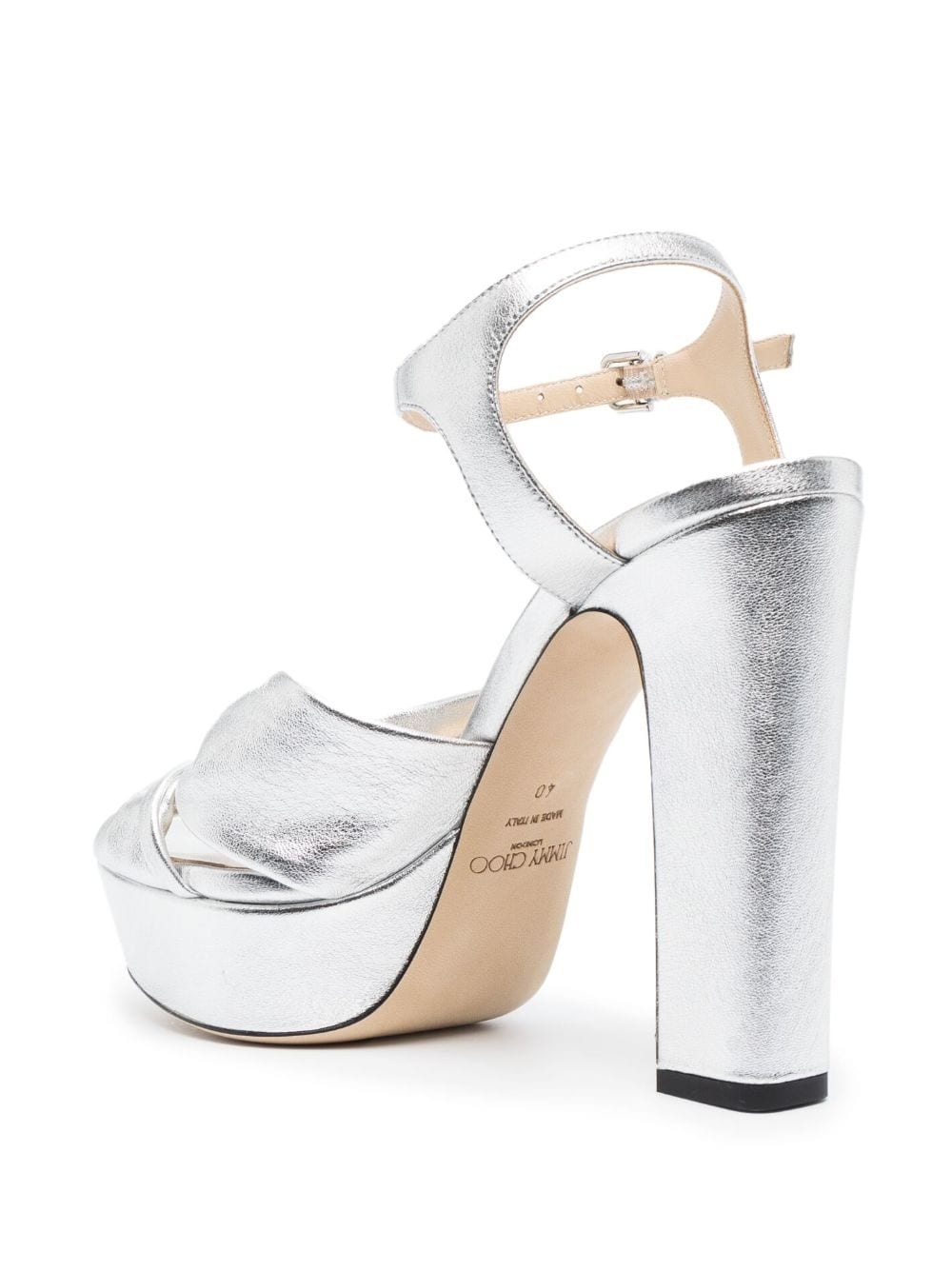 knot-detail platform sandals - 3