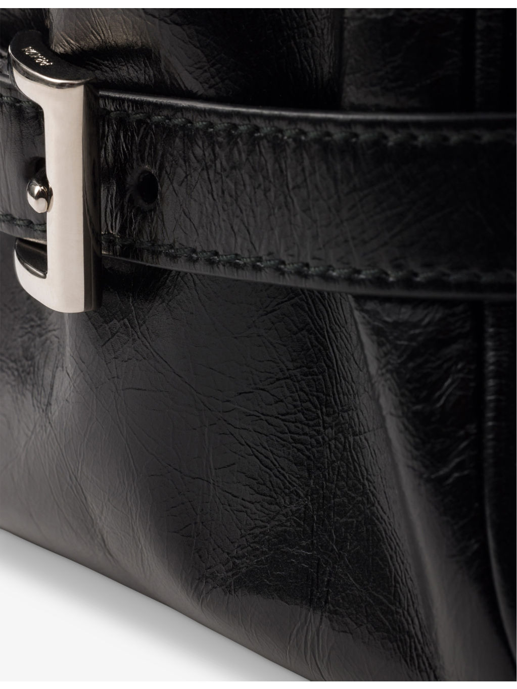 Logo-plaque leather shoulder bag - 4