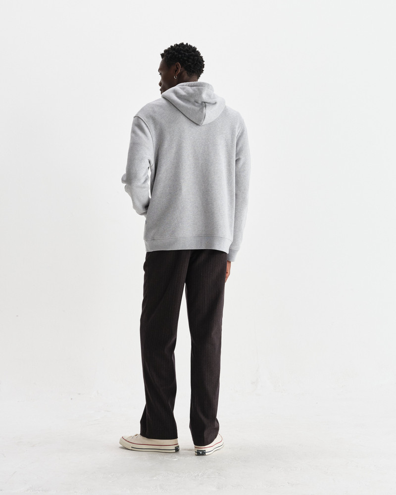 Hoxton - Heather Grey Brushed Organic Cotton Hoodie 6
