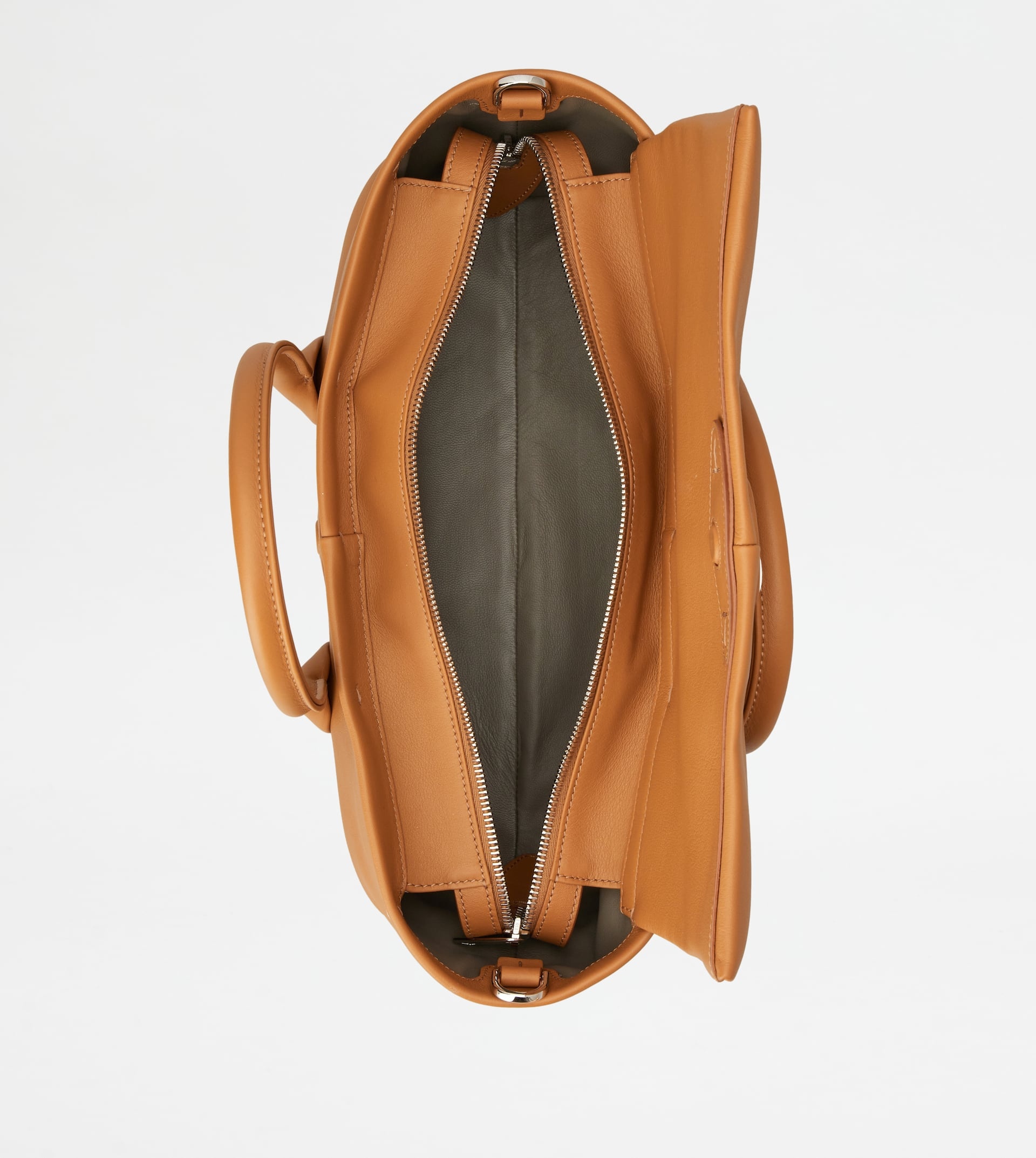 TOD'S DI BAG REVERSE EW FLAP IN LEATHER SMALL - BROWN - 5