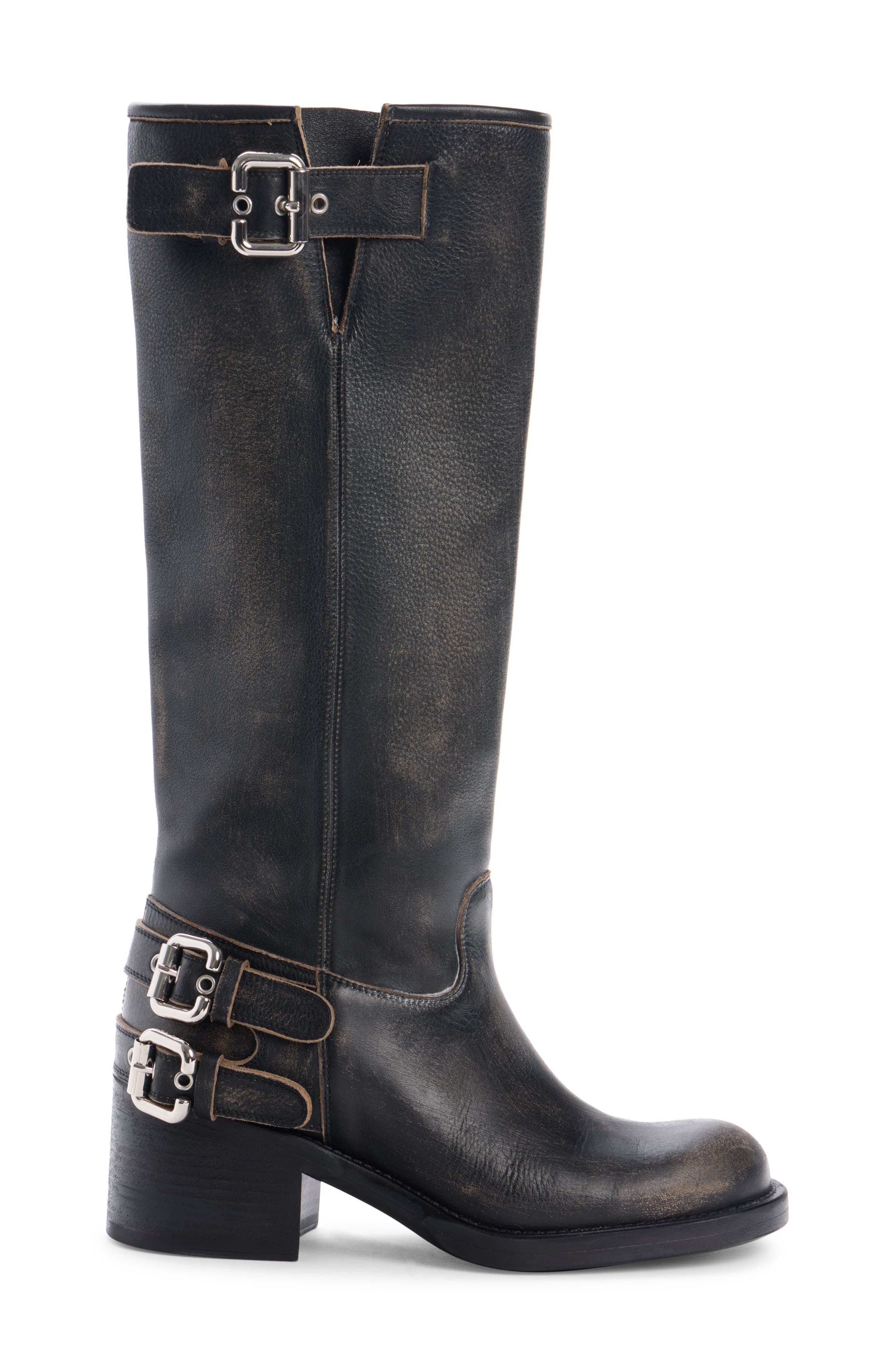Chloé Dakota Biker Tall Boot in Black at Nordstrom - 3