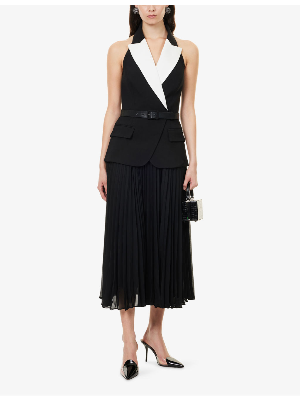 Emma Pleated Stretch-Woven Midi Dress - 2