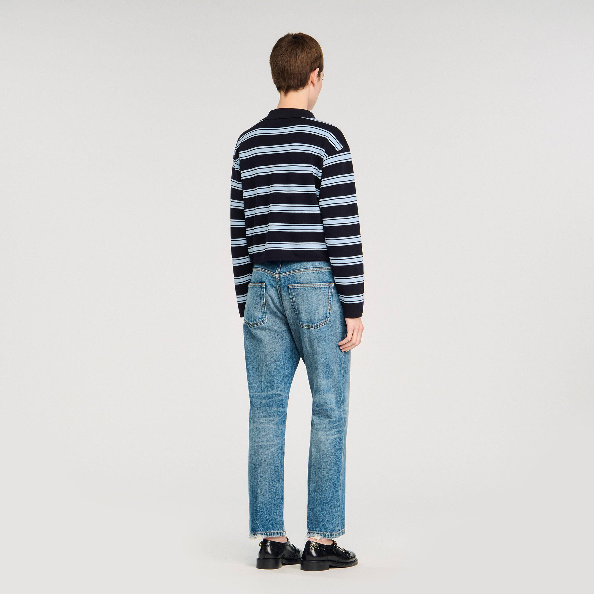 STRIPED POLO SWEATER - 5