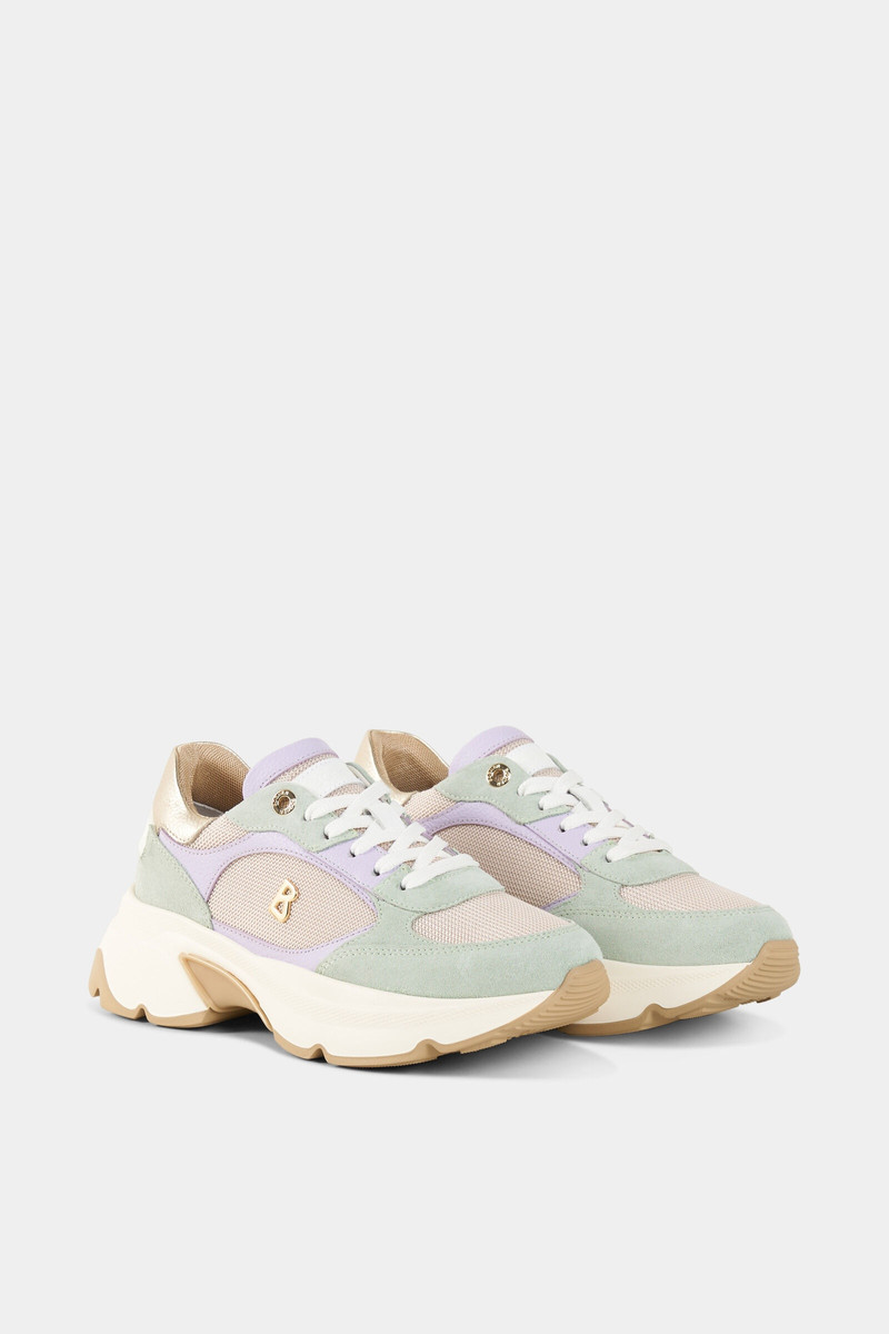 Kobe sneaker in Mint/lilac/beige 3