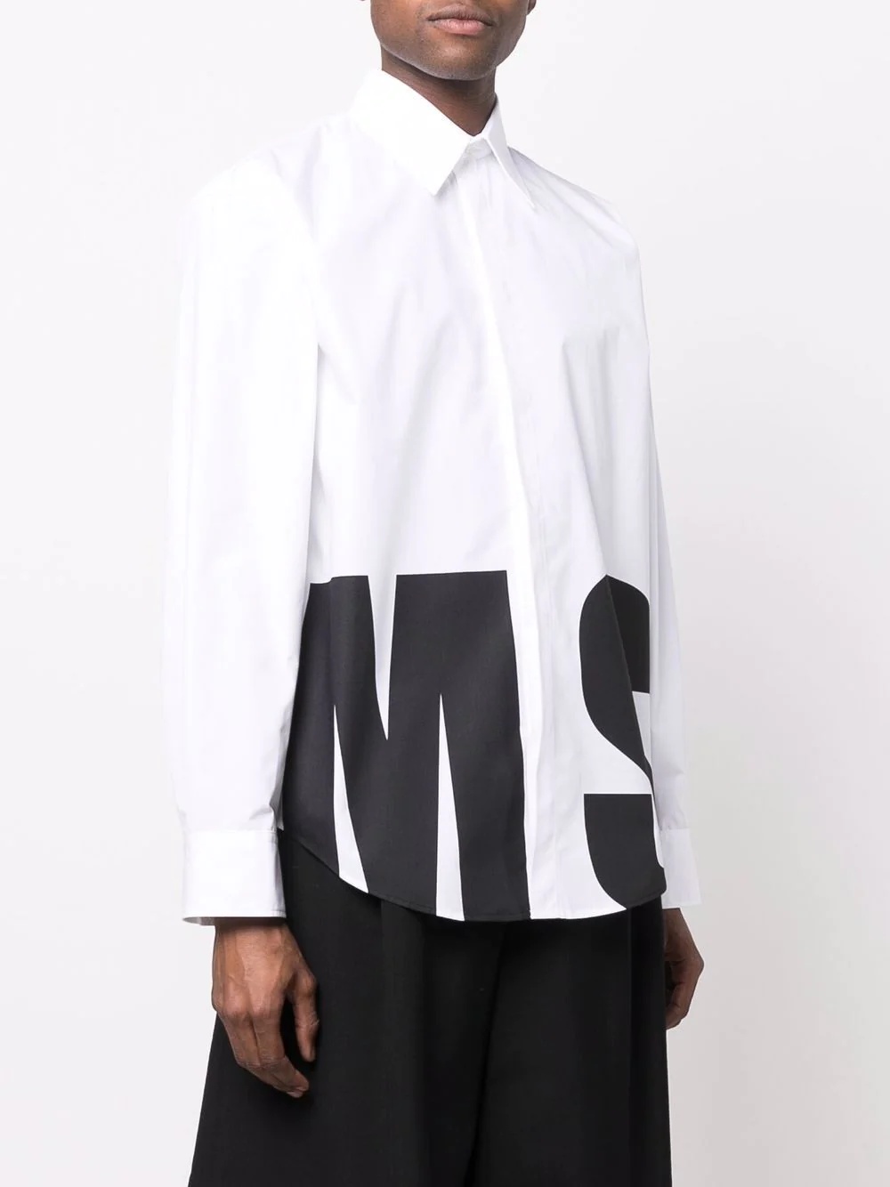 logo-print long-sleeve shirt - 3