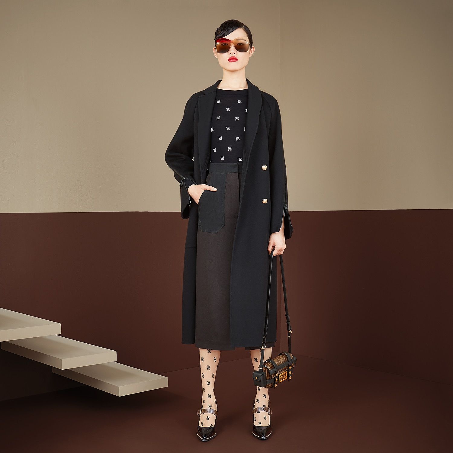 Black wool coat - 4