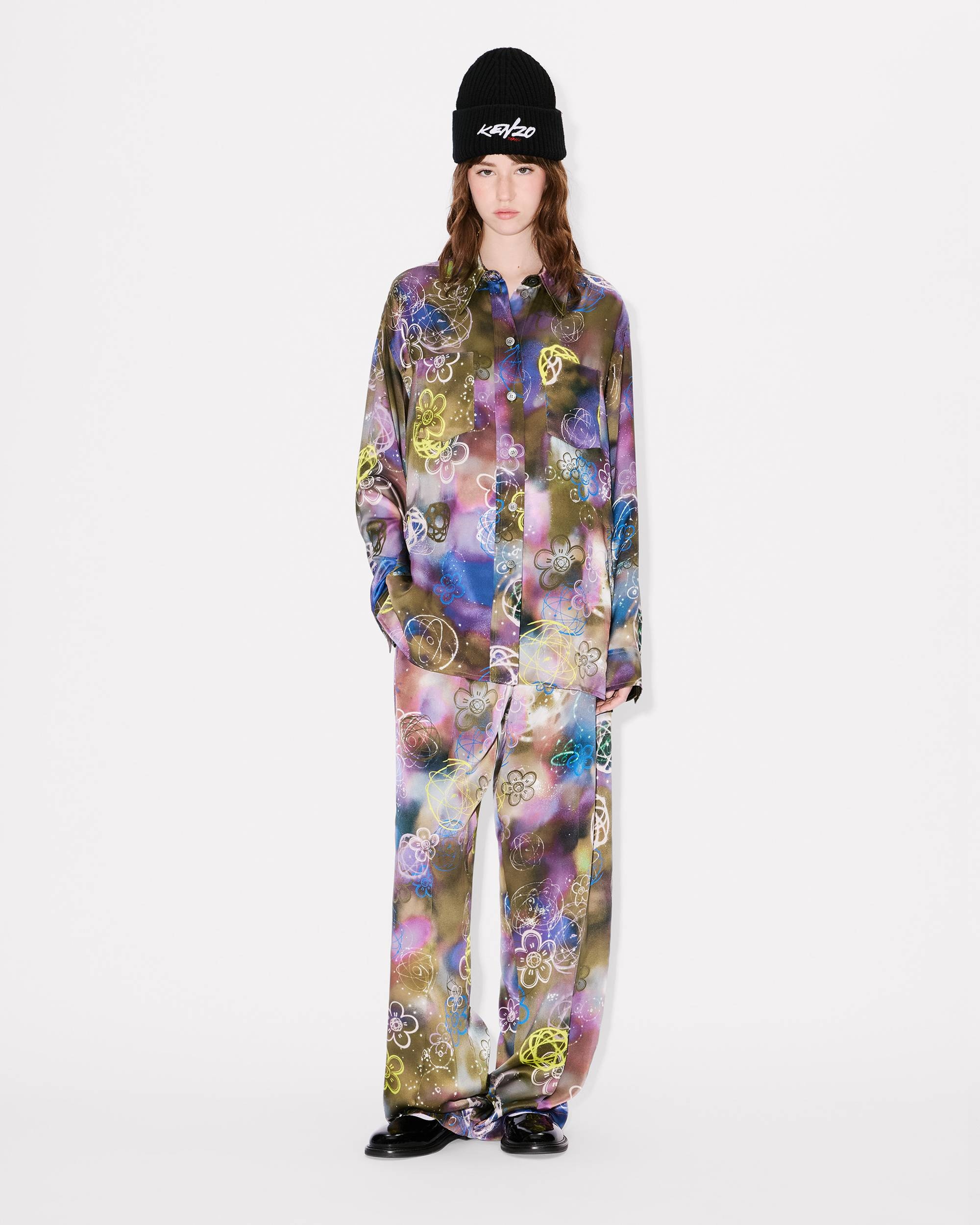 'Kenzo x Futura 2000' workwear shirt in silk - 5