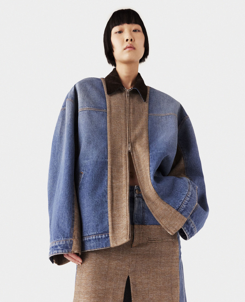 Hybrid Panel Boxy Denim Jacket - 1