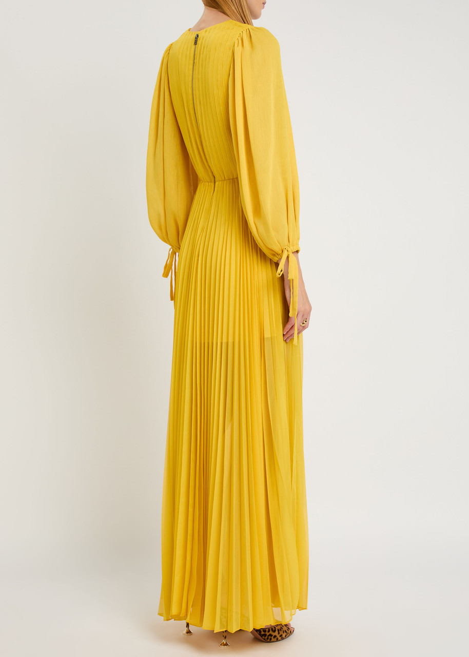 Alice + Olivia Nya Pleated Chiffon Maxi Dress - 3