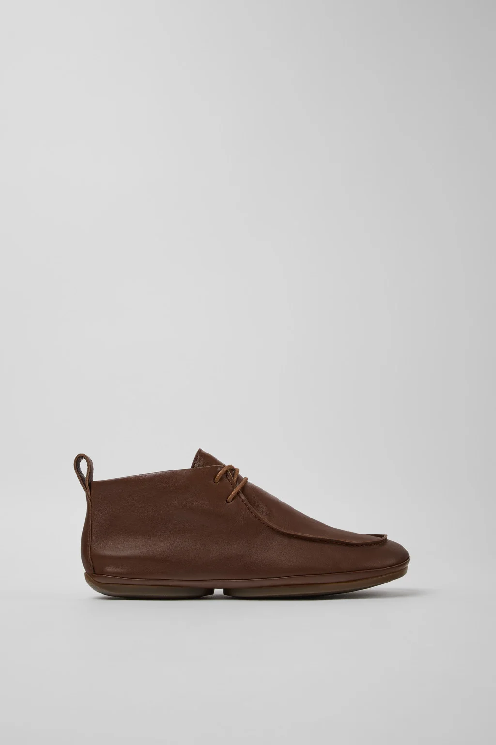 Right Nina Brown Leather Ankle Boots for Women. - 1