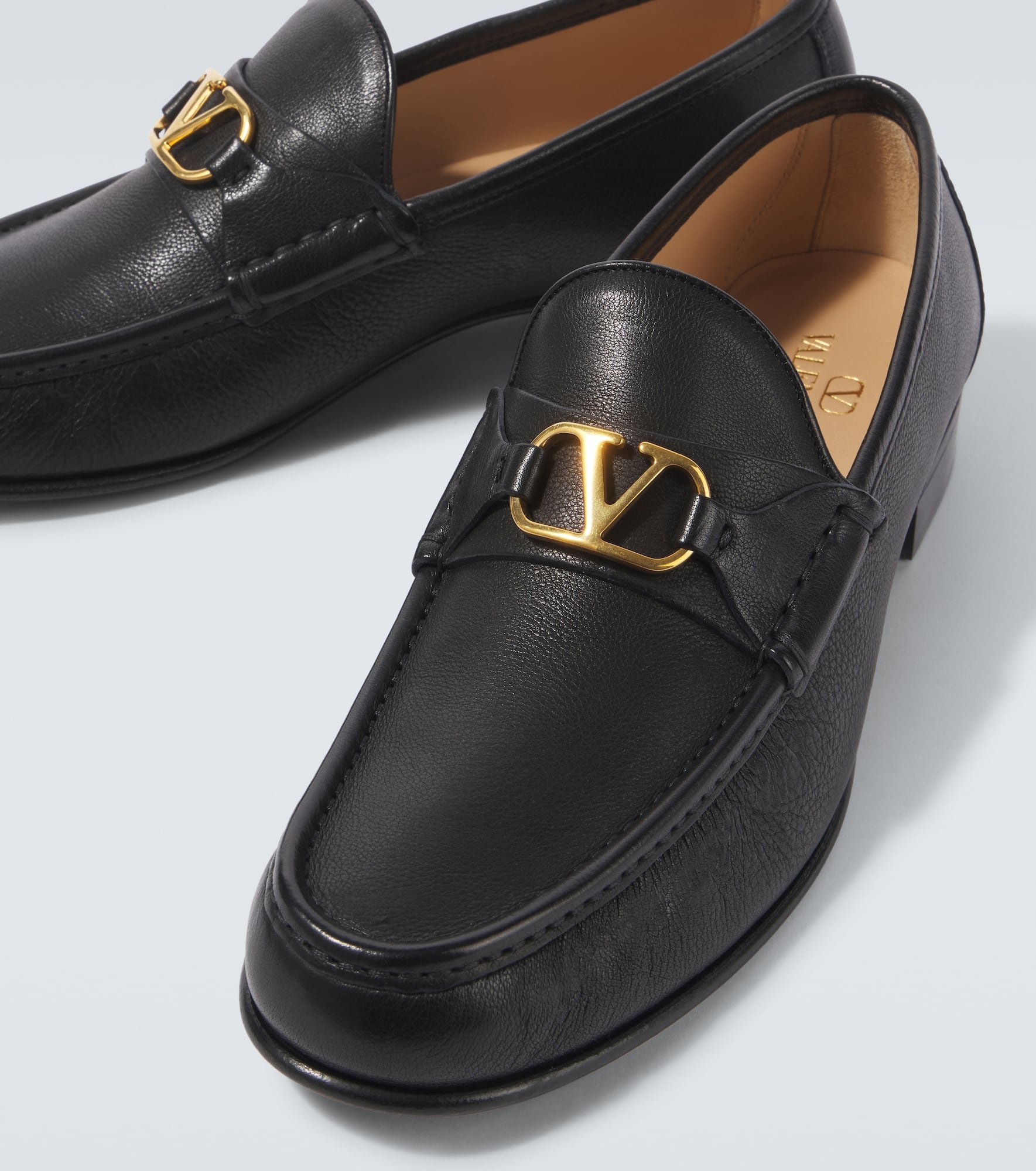 Valentino VLogo Signature leather loafers | mytheresa