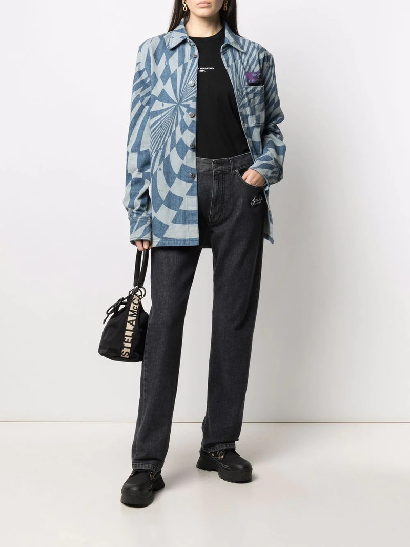 x Ed Curtis geometric pattern denim jacket 3