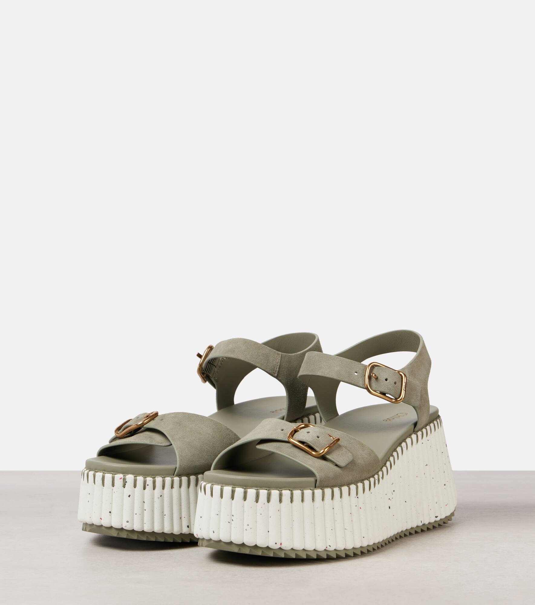 Nama suede platform sandals - 4