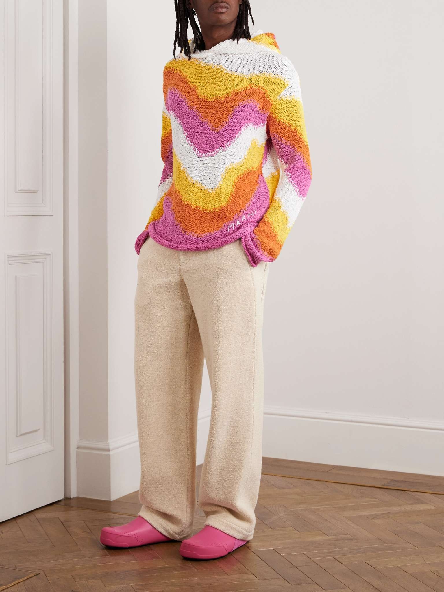 Crocheted Cotton Hoodie - 2