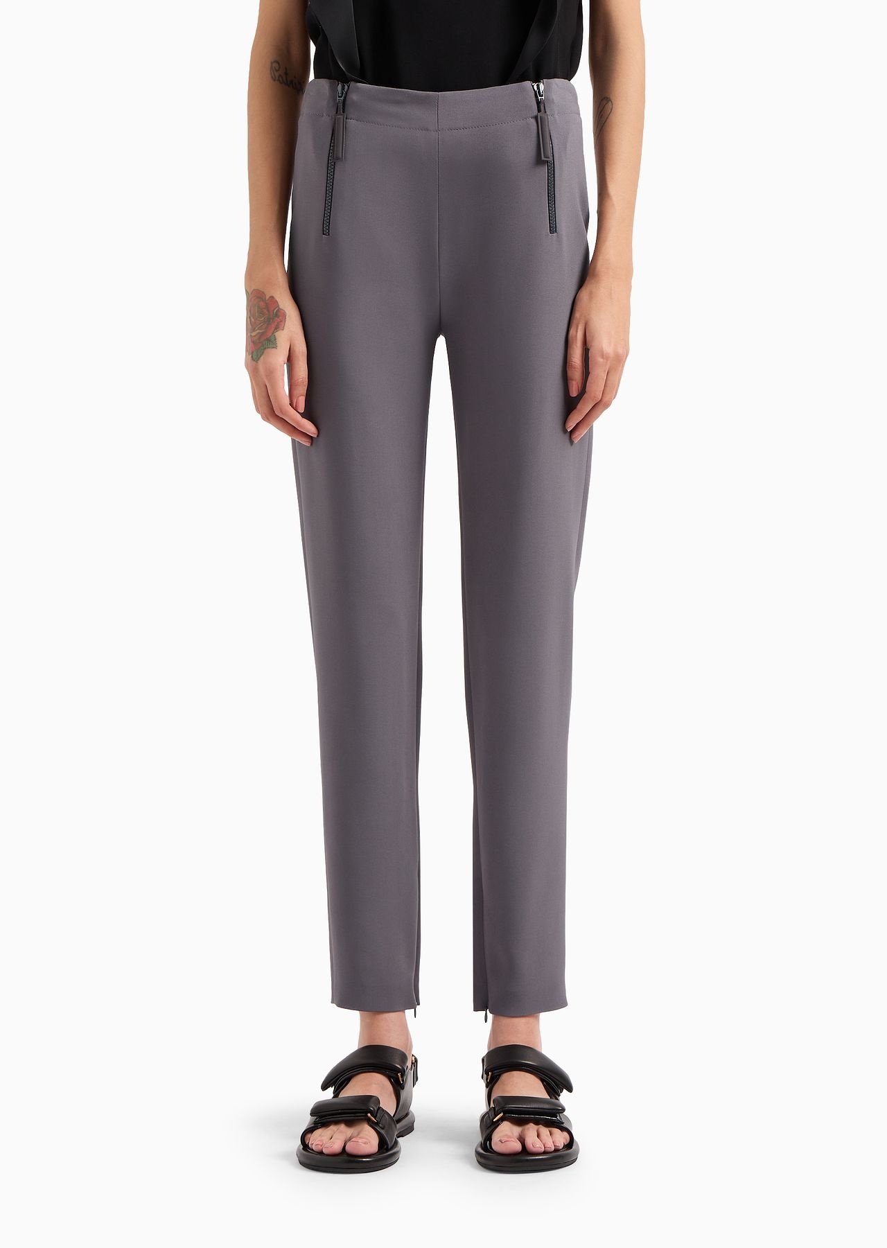 ASV straight viscose-cady trousers - 2