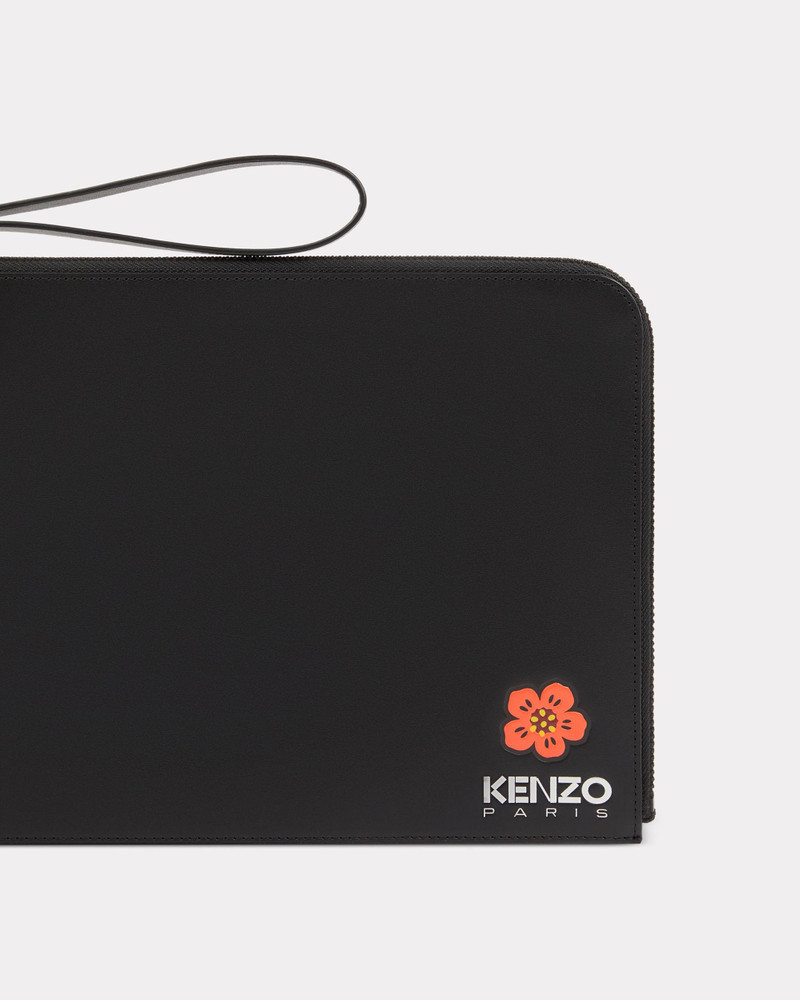 Large 'BOKE FLOWER' leather clutch 3