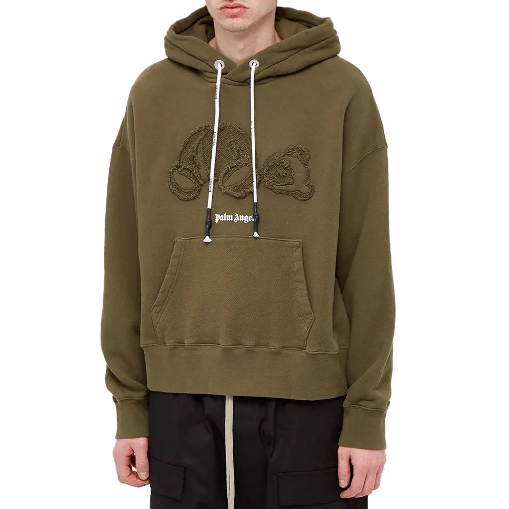 Palm Angels SS21 Gd Bear Hoodie 'Military' PMBB058S21FLE0055601 - 2