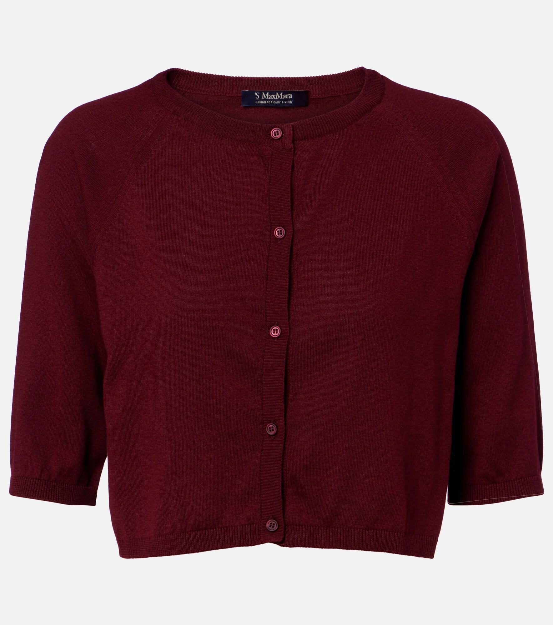 Cropped cotton, silk, and cashmere cardigan - 1