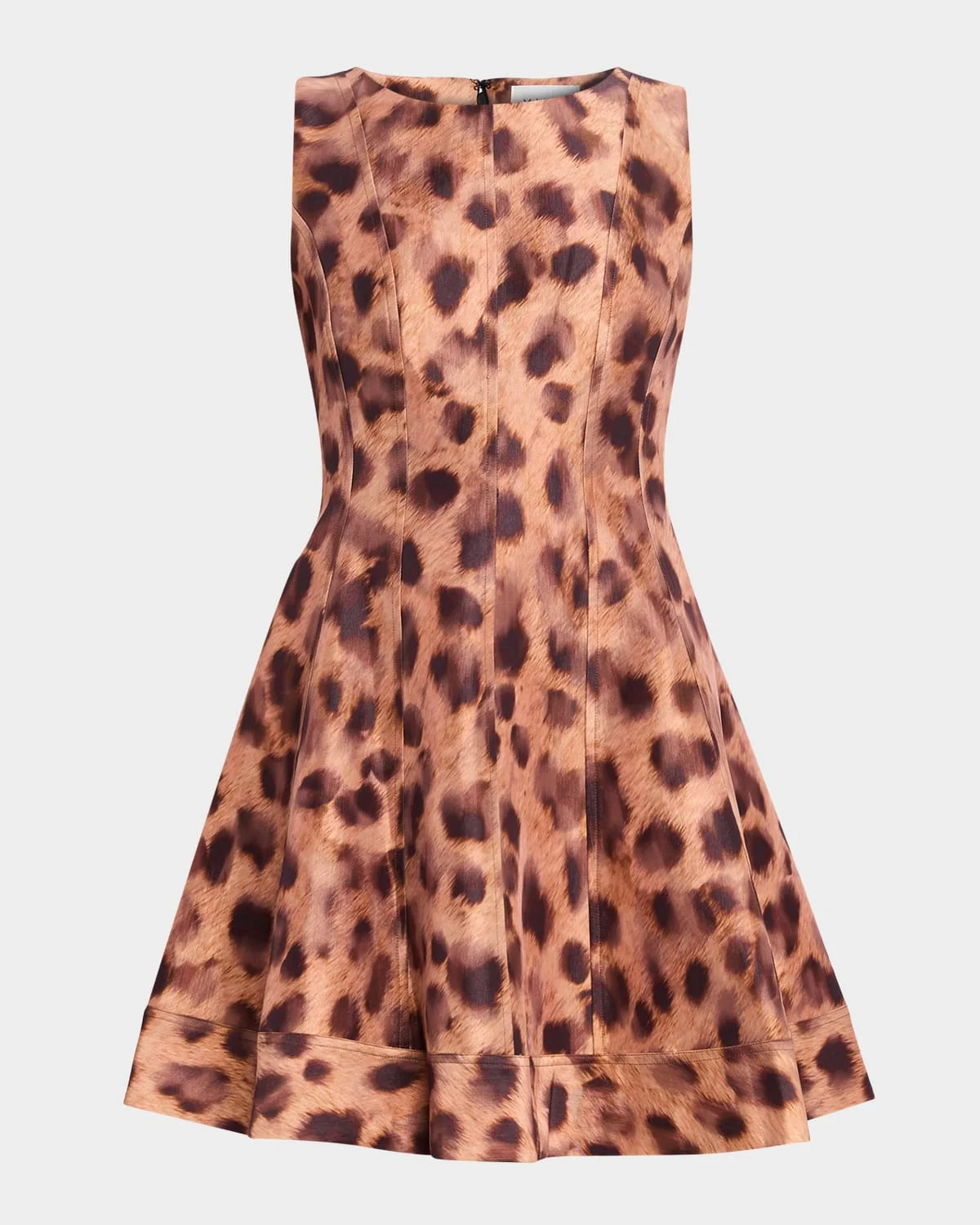 Poppy Leopard-Print Taffeta Mini Dress - 1