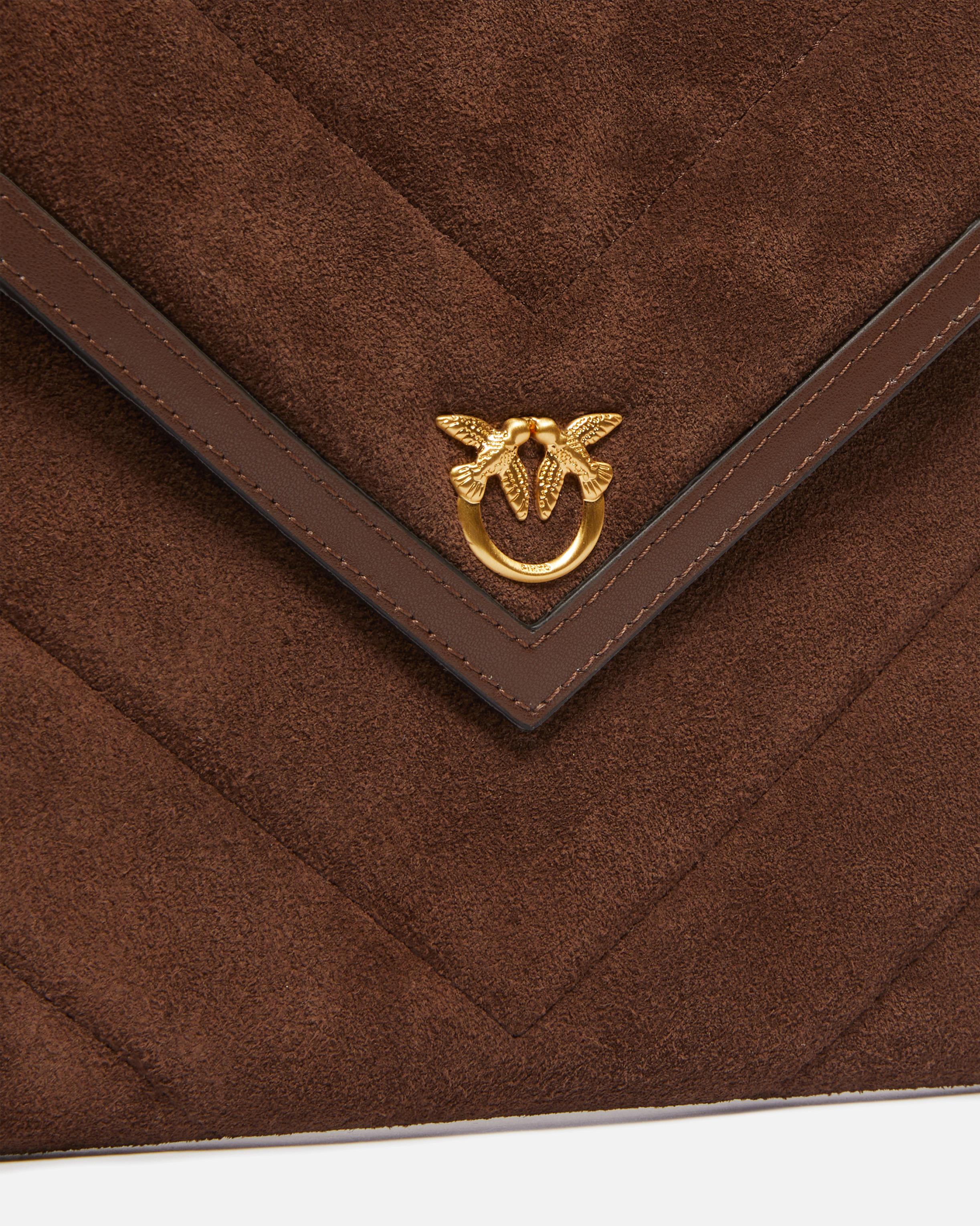 SUEDE POUCH WITH LOVE BIRDS LOGO - 4