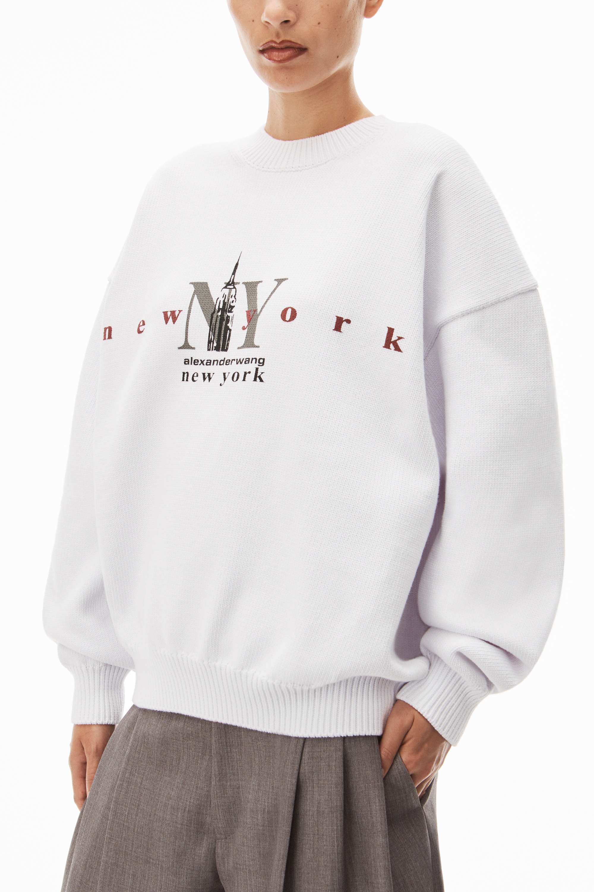 EMPIRE STATE PULLOVER IN COMPACT COTTON - 3