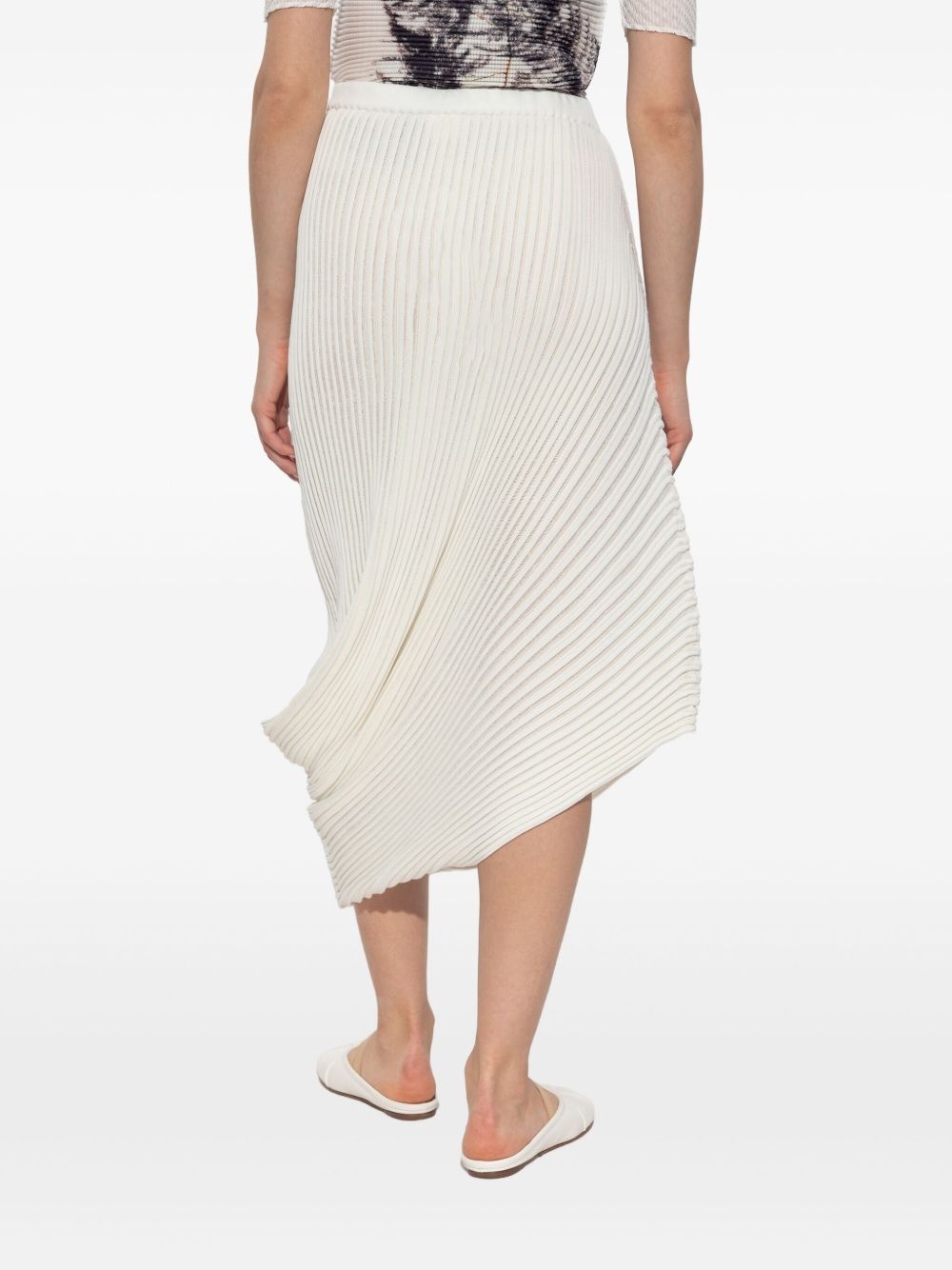 asymmetric pleated skirt - 4