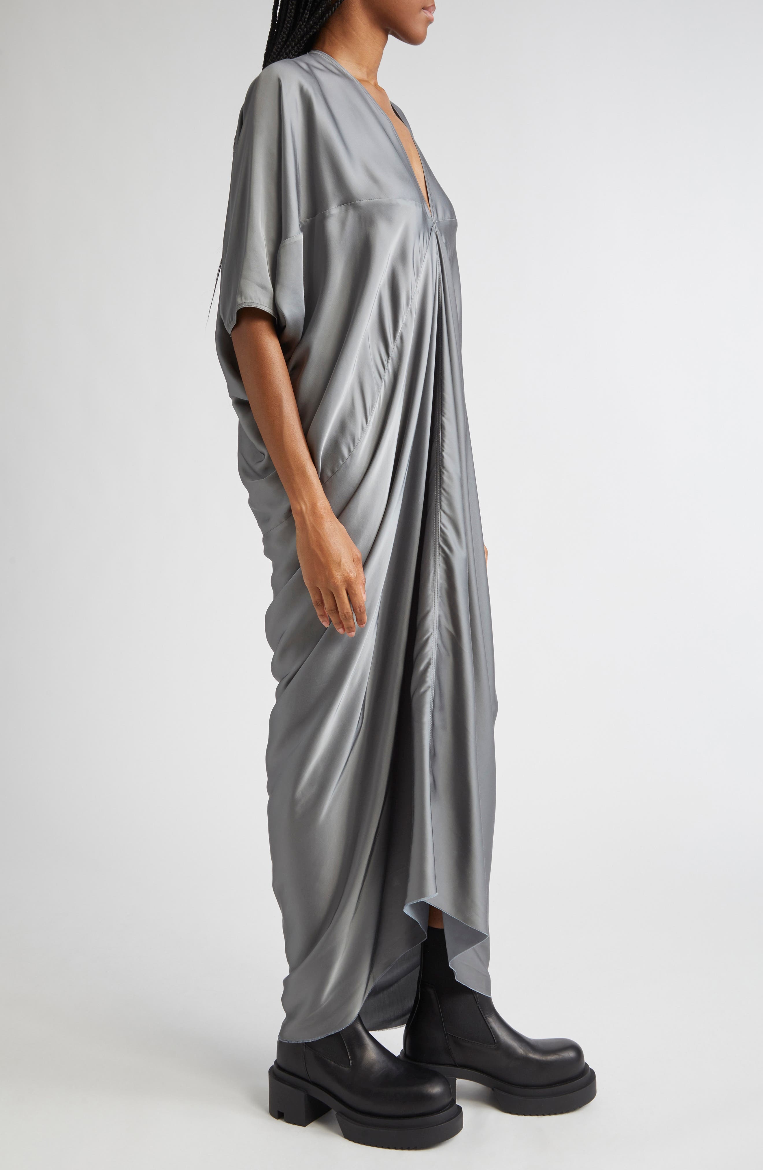 Rick Owens Kite Charmeuse Gown in Washed Indigo at Nordstrom - 3