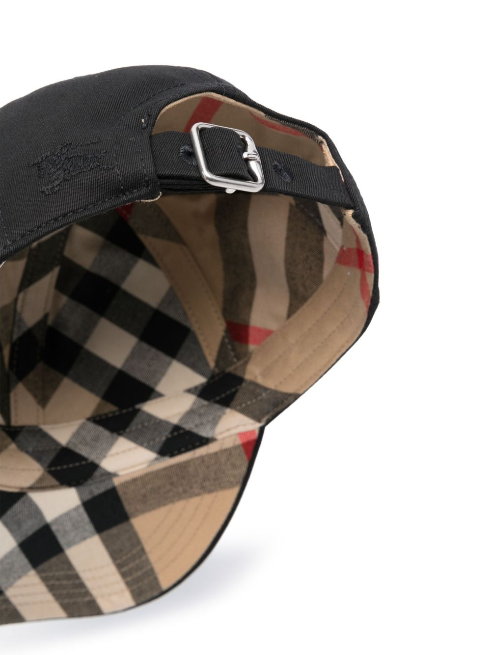 check-lined baseball cap - 2