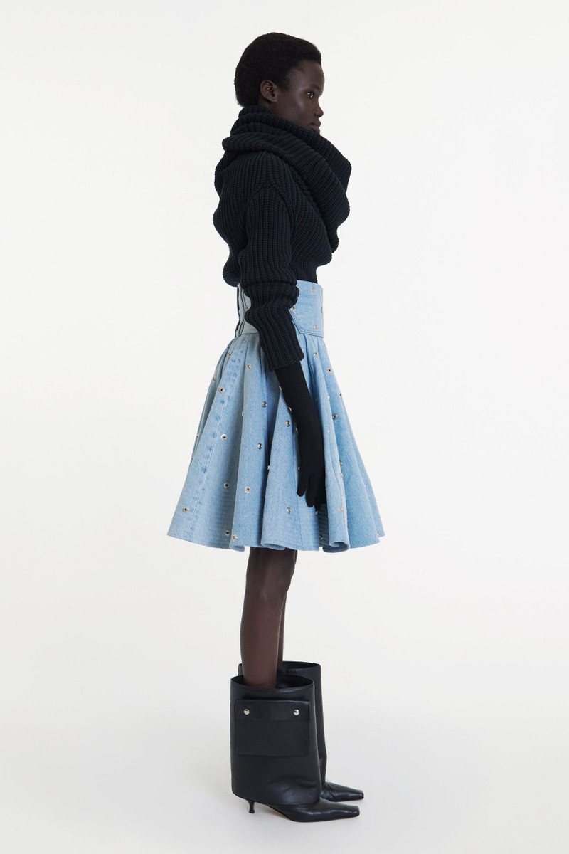 KNIT SNOOD TOP 와 GLOVES BLACK 7