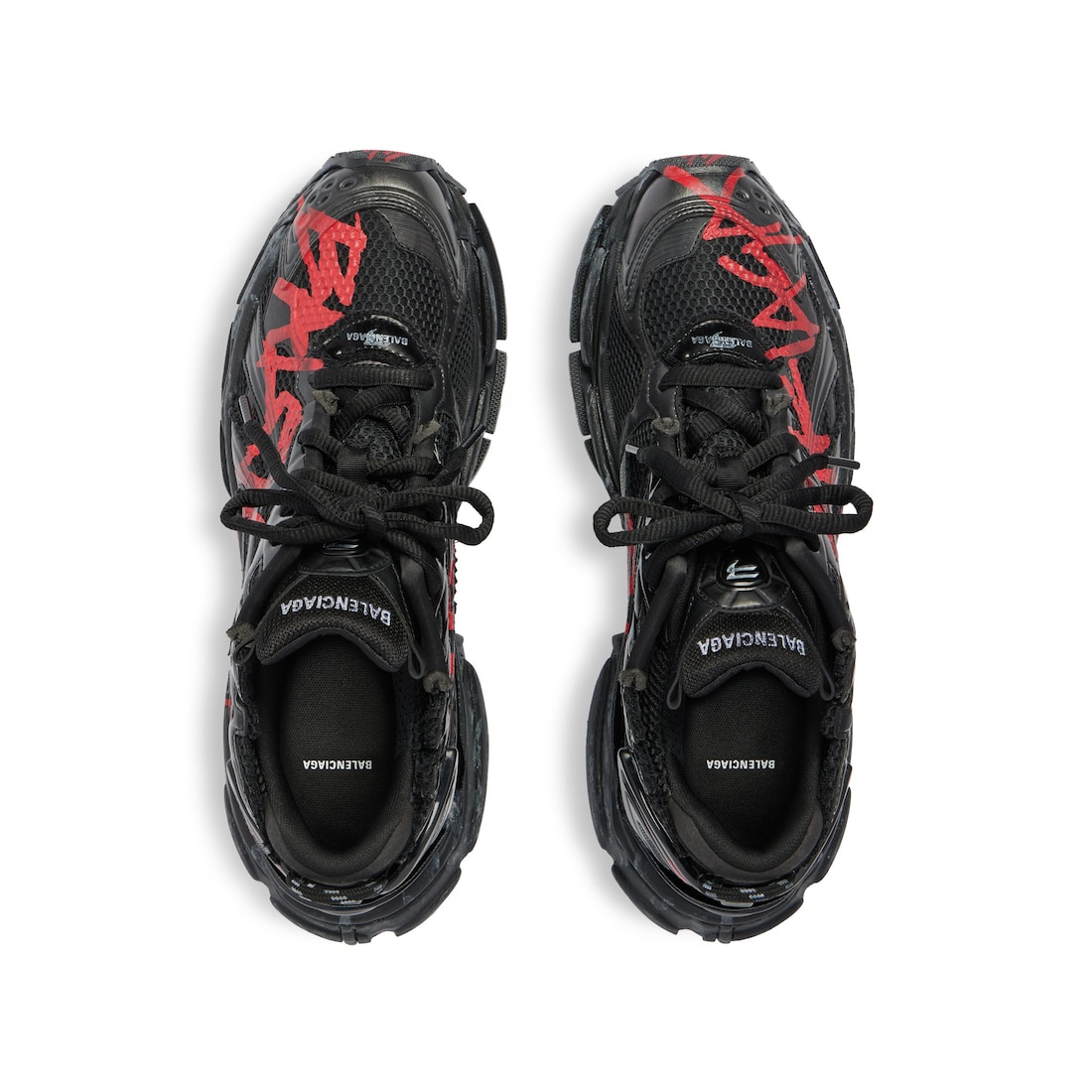 Men's Runner Graffiti Sneaker in Black - 6